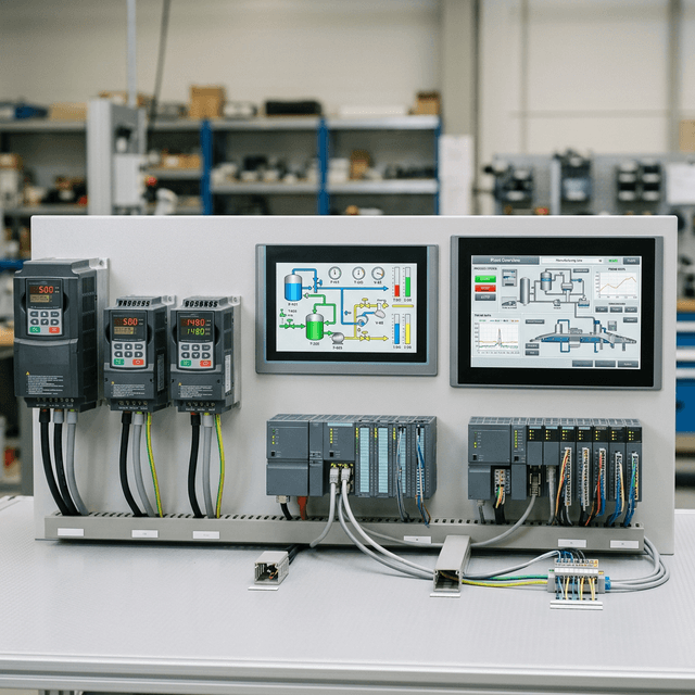 PLC, HMI, biến tần, servo - thiết bị điều khiển tự động hóa