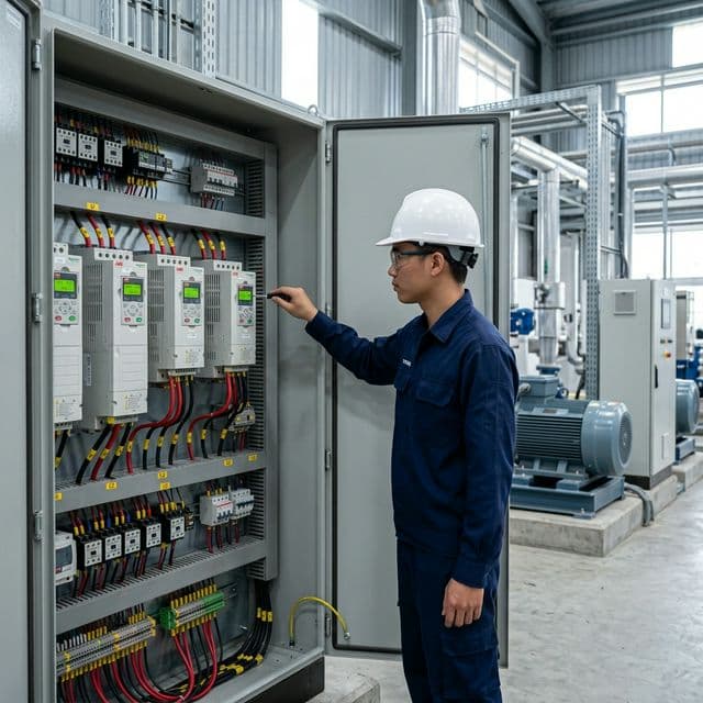 Kỹ sư BeeCa lắp đặt biến tần tiết kiệm điện cho nhà máy tại Huế